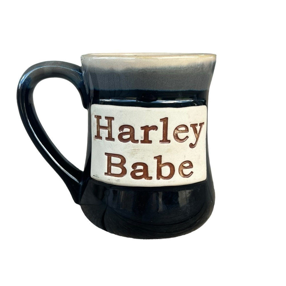 Tumbleweed Pottery HARLEY BABE Large Stoneware Coffee Mug Ombre Drip Glaze 20 Oz